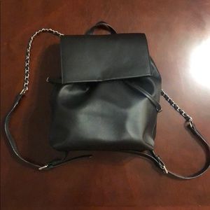 Forever 21 Black Leather Backpack